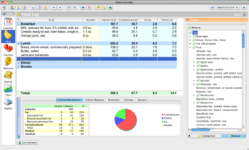 DietController screenshot
