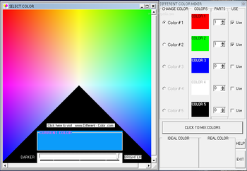 Different Color Mixer screenshot