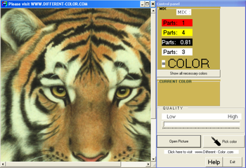 Different Color Software screenshot