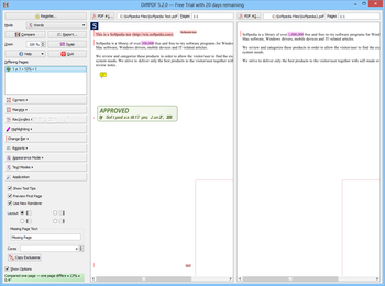 DiffPDF screenshot