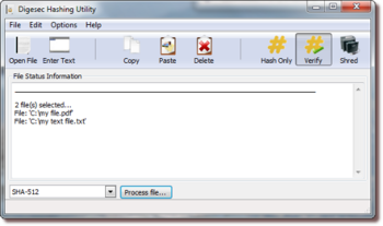 Digesec Hashing Utility screenshot