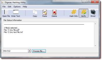 Digesec Hashing Utility Portable screenshot