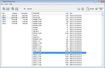 Digesk file recovery screenshot