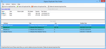 Digeus Duplicate Files Finder screenshot