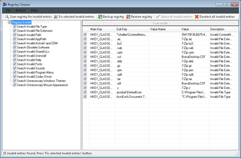 Digeus Registry Cleaner screenshot