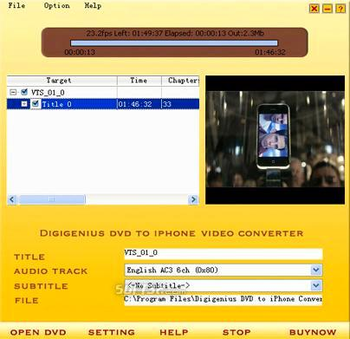 Digigenius DVD to iPhone Converter screenshot 3