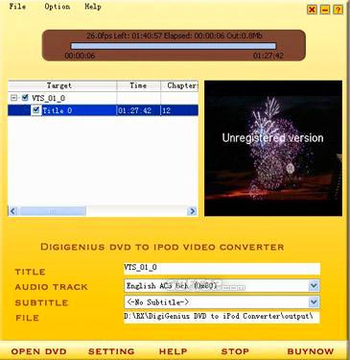 DigiGenius DVD to iPod Converter screenshot 2