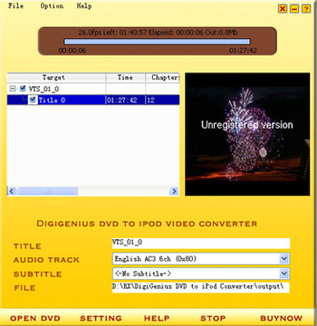 DigiGenius DVD to iPod Converter screenshot 3
