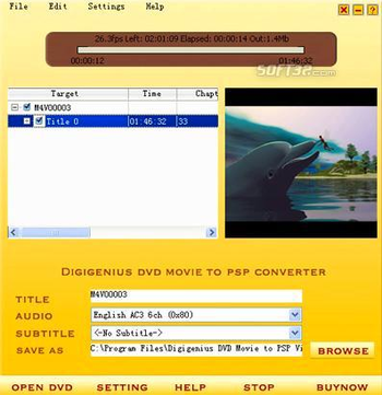 DigiGenius DVD to PSP Converter screenshot 2