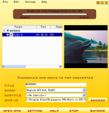 DigiGenius DVD to PSP Converter screenshot 3