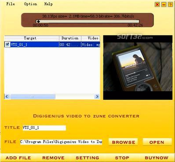 DigiGenius Video to Zune Converter screenshot 2