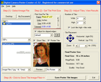 Digital Camera Poster Creator screenshot 2