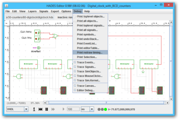 Digital clock with BCD counters screenshot 10