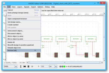 Digital clock with BCD counters screenshot 4