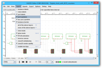 Digital clock with BCD counters screenshot 6