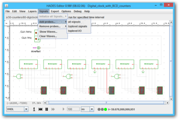 Digital clock with BCD counters screenshot 7