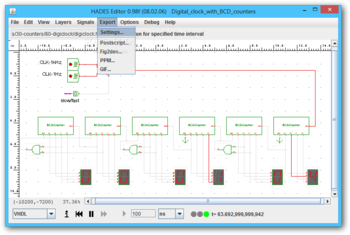 Digital clock with BCD counters screenshot 8