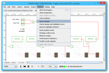 Digital clock with BCD counters screenshot 9