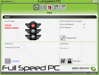 digital defender Full Speed PC screenshot