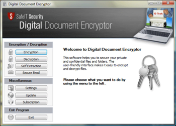 Digital Document Encryptor screenshot