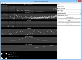 Digital Filters Applet screenshot