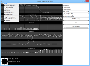 Digital Filters Applet screenshot 2