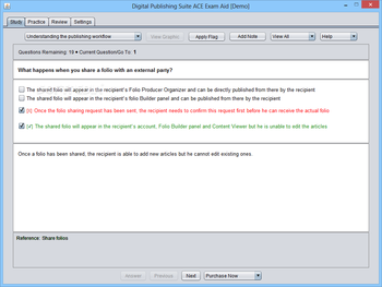 Digital Publishing Suite ACE Exam Aid screenshot