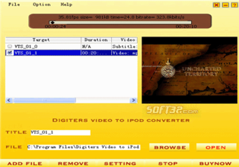 Digiters Video to iPod Converter screenshot 2