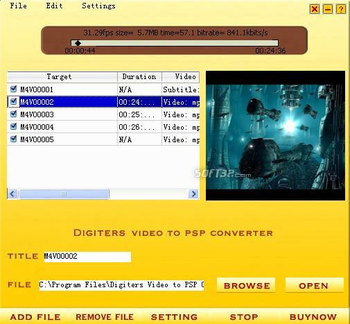 Digiters Video to PSP Converter screenshot 3