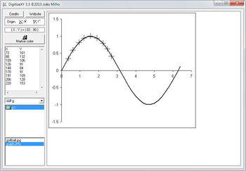 DigitizeXY screenshot