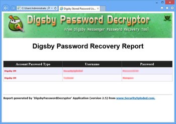 DigsbyPasswordDecryptor Portable screenshot 2