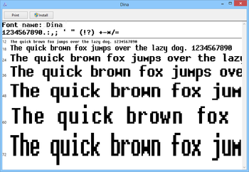Dina Programming Font screenshot