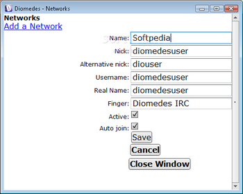 Diomedes IRC screenshot 2
