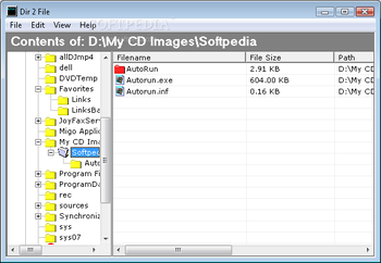 Dir 2 File screenshot