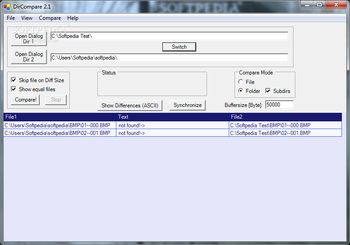 DirCompare screenshot