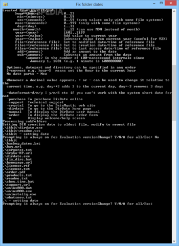 DirDate screenshot