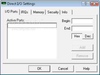 Direct I/O screenshot