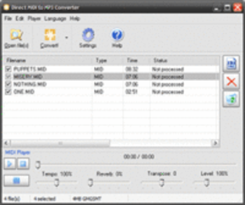 Direct MIDI to MP3 Converter (Personal License) screenshot 2