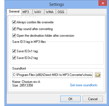 Direct MIDI to MP3 Converter screenshot 3