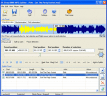 Direct MP3 Splitter and Joiner (Business License) screenshot