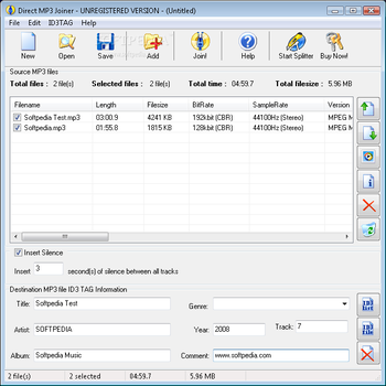 Direct MP3 Splitter Joiner screenshot 4