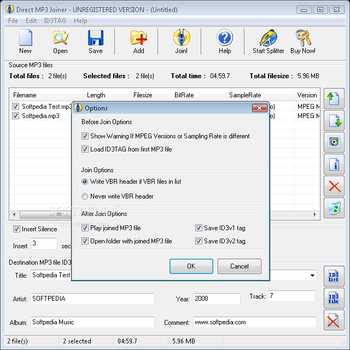 Direct MP3 Splitter Joiner screenshot 5