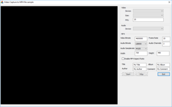 Direct MP4 Encoder Directshow Filter SDK screenshot