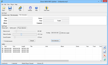 Direct WAV MP3 Splitter screenshot 3