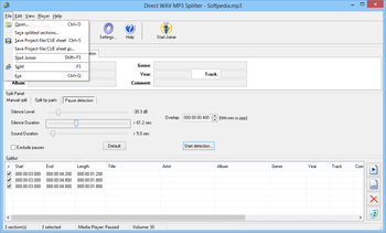 Direct WAV MP3 Splitter screenshot 4