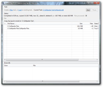 Directory Duplicator (formerly DirDup) screenshot