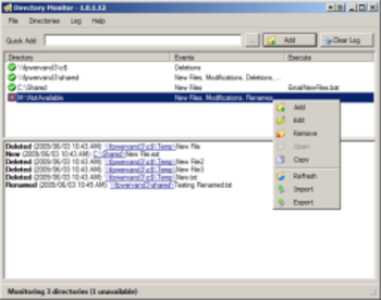 Directory Monitor Portable screenshot