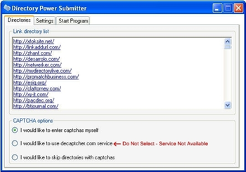 Directory Power Submitter screenshot