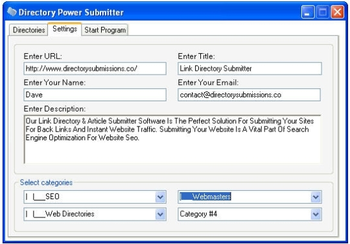 Directory Power Submitter screenshot 2