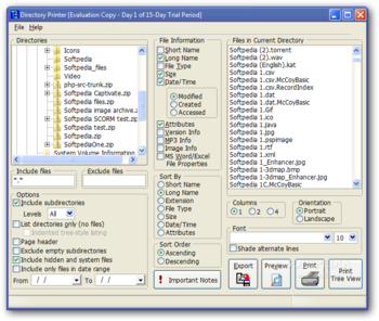 Directory Printer screenshot
